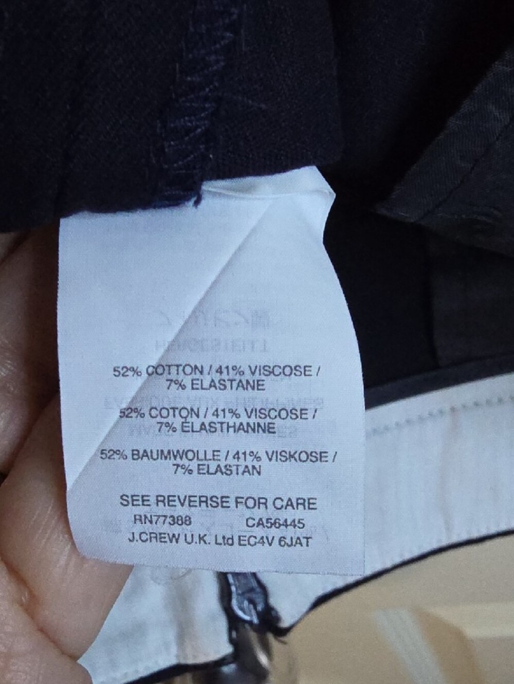 J. Crew Navy Women's Tailored Dress Pants, Side Zipper. Had Dry Cleaned. - Picture 4 of 11